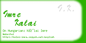 imre kalai business card